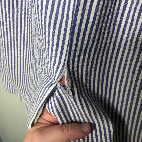 Garnet Hill Seersucker Skirt Size 6 - Picture 3 of 6